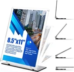 180 Adjustable Acrylic Sign Holder, 8.5"X11" Magnetic Paper Display Stands. Fixed Price $13.98.