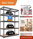 47.7 Heavy Duty 5-TIER Adjustable Metal Rack For Garage & Storage Solutions. Fixed Price $237.99.