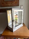 Early 20TH Century Distressed Paint Sterilizer Cabinet Antique Metal Display. Fixed Price $495.00.