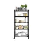 Seville Classics 5-TIER Steel Wire Shelving, 30" X 14" D 60" H, Black. Fixed Price $79.99.