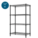 Mzg Heavy Duty 4 Tier Adjustable Metal Wire Shelves Storage Garage Rack 53". Fixed Price $39.01.