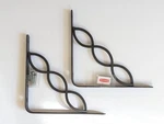 Shelf Bracket, Celtic Scroll, Pewter, Screws,rubbermaid 07169122348. Fixed Price $17.99.