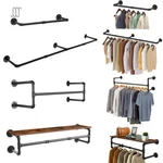Heavy Duty Pipe Clothes Rack Garment Shelf Wall Mounted Ceiling Hanging Bar Rods. Fixed Price $29.92.