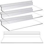 Kathfly 4 Pack X Slatwall Shelves 10.2 1.96 Inches, Clear. Fixed Price $15.02.