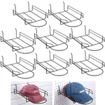 8 Pcs Wire Hat Display Racks For Slatwall Black Metal Baseball Mult.... Fixed Price $136.41.