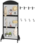 Choezon Grid Wall Panel 5.7 X 2 Ft Display Rack, Movable. Fixed Price $75.88.