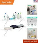 Closet Shelves Wall Mounted 2-PACK, 4 Ft X 12IN White Wire Shelving For Laund.... Fixed Price $85.11.