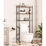 Industrial Metal Wood Style Over The Toilet Freestanding Storage Shelving Unit. Fixed Price $102.46.