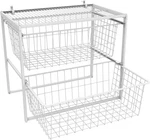 Wire Basket 2 Drawer Organizer Unit With Shelf For Pantry, Closet, Clothes, Line. Fixed Price $68.59.