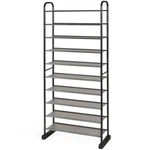 10-TIER Shoe Rack Display Metal Frame Space-saving Organizer Tower. Fixed Price $59.99.