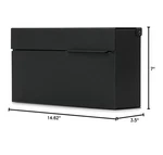 Modern Design Mailbox, Black Powder Coated Aluminum, Wall Mounted. Fixed Price $50.00.