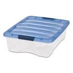 Iris Inc 100364 Stack & Pull Storage Box 6.73 Gal Clear/blue. Fixed Price $33.79.