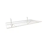 Only Hangers White Wire Slatwall / Gridwall Shelf 24"L X 12"D. Fixed Price $15.36.