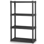 Sterilite 4 Shelf Heavy Duty & Easy Assemble Plastic Storage Unit, Gray. Fixed Price $56.99.