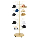 Large Commercial Freestanding Hat Rack Display For Retail Store, Gold. Fixed Price $81.00.