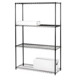 Lorell LLR70060 4-SHELF Wire Shelving 36"X18"X72" Black Steel. Fixed Price $313.65.
