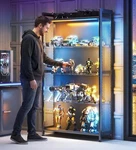 Action Display Case 4 Tier Led Lighted Minifigures Glass Shelf Cabinet. Fixed Price $163.89.