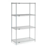 Nexel Tier Chrome Wire Shelving Starter Unit 36"W 12"D 54"H. Fixed Price $112.38.