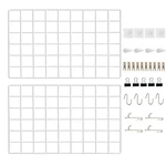 Ciklcix Metal Grid Wall Panel White, Wire Photo Display 2 Pack,. Fixed Price $24.24.