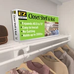 Expandable Diy Closet Shelf Rod 40.5 IN.-73 W, White,mounts To 2-SIDE Wa. Fixed Price $124.07.