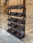 New Market Retail Display Rack Shelf Merchandiser Fruit Vegetable Snack Basket. Fixed Price $195.00.