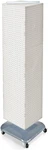 701465-WHT Four-sided Pegboard Tower Floor Display On Revolving Wheeled Base. Pa. Fixed Price $374.99.