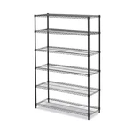 Alera Nsf Certified 6-SHELF Wire Shelving Kit 48WX18DX72H Black Anthracite. Fixed Price $192.17.