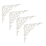 Nach Decorative Metal Shelf Brackets Set Of 4 Antique White Cast Iron. Fixed Price $99.85.