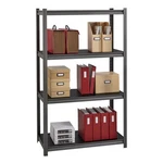 Hirsh 3200 Riveted Shelving 4-SHELF Unit 18DX36WX60H Gunmetal Gray/black. Fixed Price $137.34.
