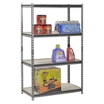 4-SHELF Heavy Duty Steel Muscle Rack Storage, Silver-vein, 36"W X 18"D 60"H!. Fixed Price $65.97.