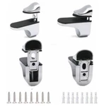 4 Pack Adjustable Wood Glass Shelf Bracket Wall Mount Polished Chrome C567. Fixed Price $14.70.