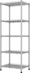 Simple Deluxe Heavy Duty 4-SHELF Shelving Unit 16.6L 11.8W 53.5H Chrome Plat. Fixed Price $47.99.