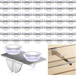 50 Pcs Center Shelf Rest Clip With Rubber Cushion Galvanized Glass Brac.... Fixed Price $38.40.