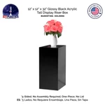 12" X 32" Black Acrylic Lucite Display Cube Pedestal Art Sculpture Stand. Fixed Price $149.99.