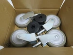 Nexel CA5R4 Rigid Stem Casters, 5" Polyurathane, Set Of (4) 1200 Pound Capacity. Fixed Price $41.95.