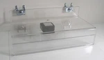 Clear Plastic Retail Display Shelf 10" X 5" + 36" Security Tether Peg Slatwall. Fixed Price $11.19.