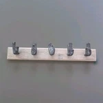 Wood & Bronze Mudra Hands 5-HOOK Wall Rack Organizer Coat Keys Hats Robe Plants. Fixed Price $40.00.