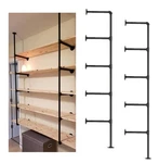Industrial Wall Mount Iron Pipe Shelf Shelves Shelving Bracket Black Vintage .... Fixed Price $126.39.