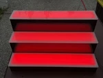24 Inch 3 Step Baseline Lighted Bottle Display Shelf Bar Red Only. Fixed Price $100.00.