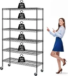 5/6 Tier Wire Shelving Unit Nsf Metal Shelf Rack Adjustable For Home-saving. Fixed Price $105.99.