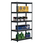 5 Shelf Heavy Duty Steel Muscle Rack Garage Shelving Storage 36"W X 18"D 72"H.. Fixed Price $75.86.