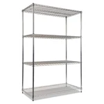 Alera Nsf Certified Industrial 4SHELF Wire Shelving Kit 48W X 24D 72H Silver. Fixed Price $210.06.