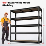 Garage Shelving Heavy Duty 3000 Lbs 5 Tier Storage Shelves Metal Organizer Rack. Fixed Price $96.00.