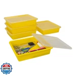 Storex Letter Size Flat Storage Tray Organizer Bin Non-snap Lid Classroom Office. Fixed Price $73.03.
