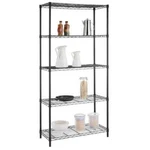 Home Shelving Unit 5-TIER Steel Wire Black (36 In. X 72 16 D). Fixed Price $147.06.