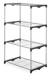 Whitmor 4 Tier Silver Black Shelves Heavy Duty Closet Organizer Storage Tower. Fixed Price $56.79.