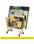 Wood Large Print With Castors, Artist Storage And Display, Drying Rack,.... Fixed Price $79.99.