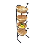 Wicker Basket Stand Grocery Produce Store Display Market Rack Kitchen Organizer. Fixed Price $119.56.