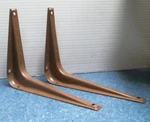 National Hardware 5" X6" Shelf Brackets, Brown, Lot Of 2 (N185-019) Fs. Fixed Price $15.00.