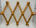 10 Pegs Wooden Accordion Hanger Rack Expandable Vintage 11 3/4". Fixed Price $27.95.